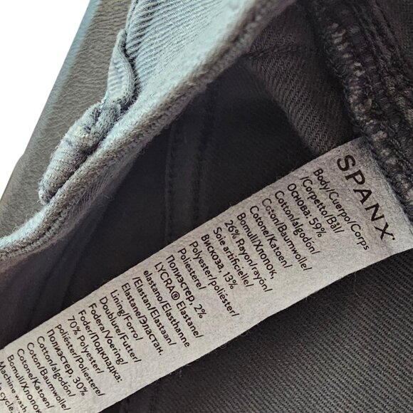 SPANX Stretch Twill Straight Leg Pant, Seafoam Green, Shaping, Pull On, Size L - Picture 6 of 11